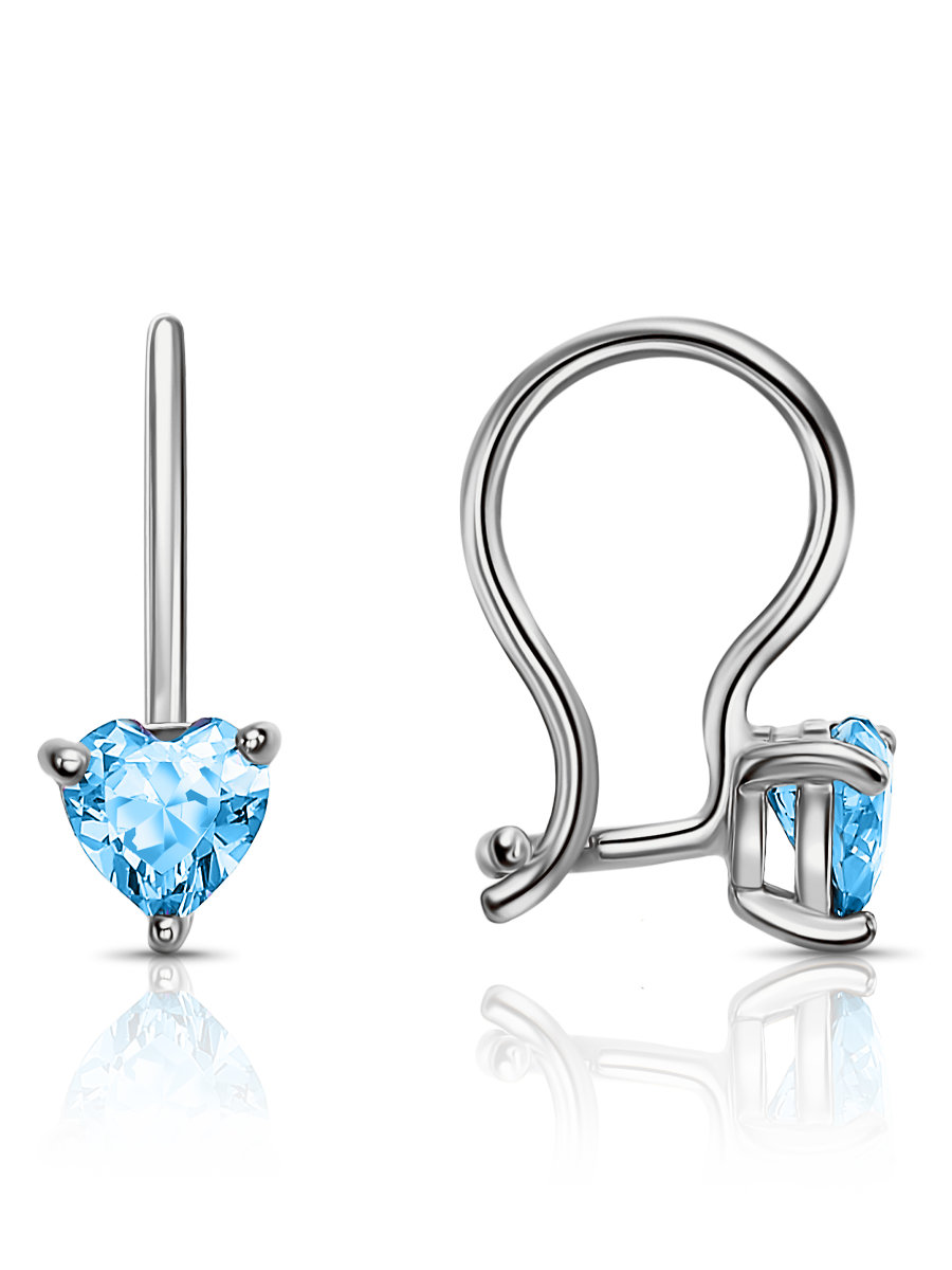 Серьги из&nbsp;серебра с&nbsp;фианитом