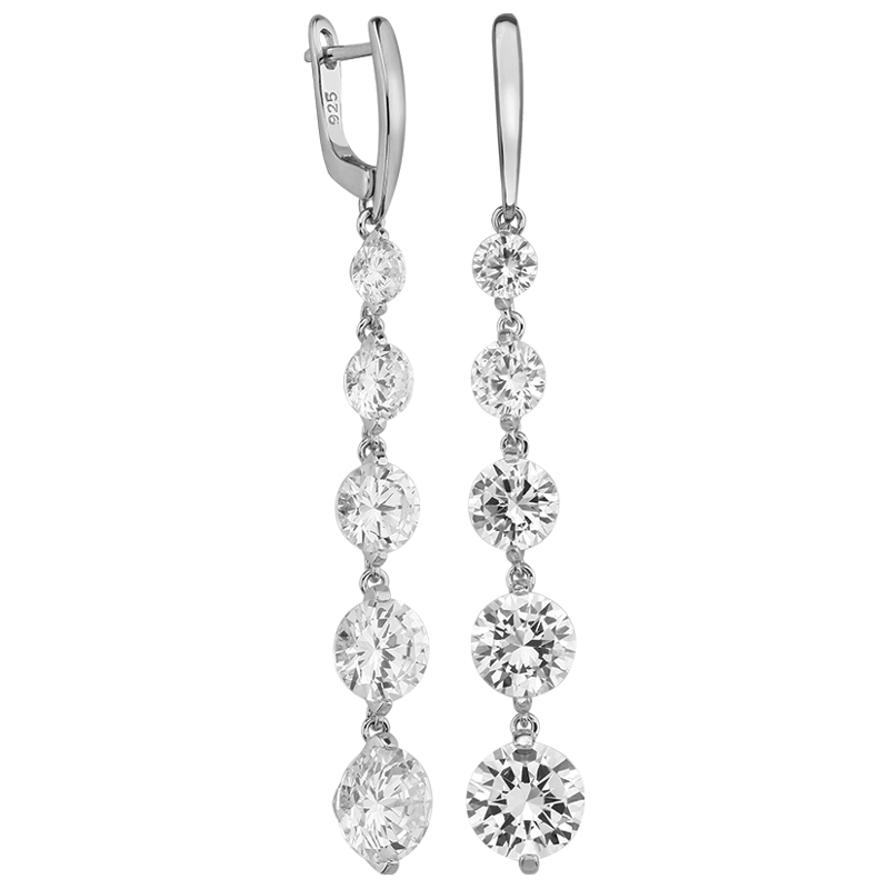 Серьги из&nbsp;серебра с&nbsp;цирконом