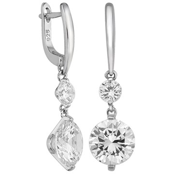 Серьги из&nbsp;серебра с&nbsp;цирконом