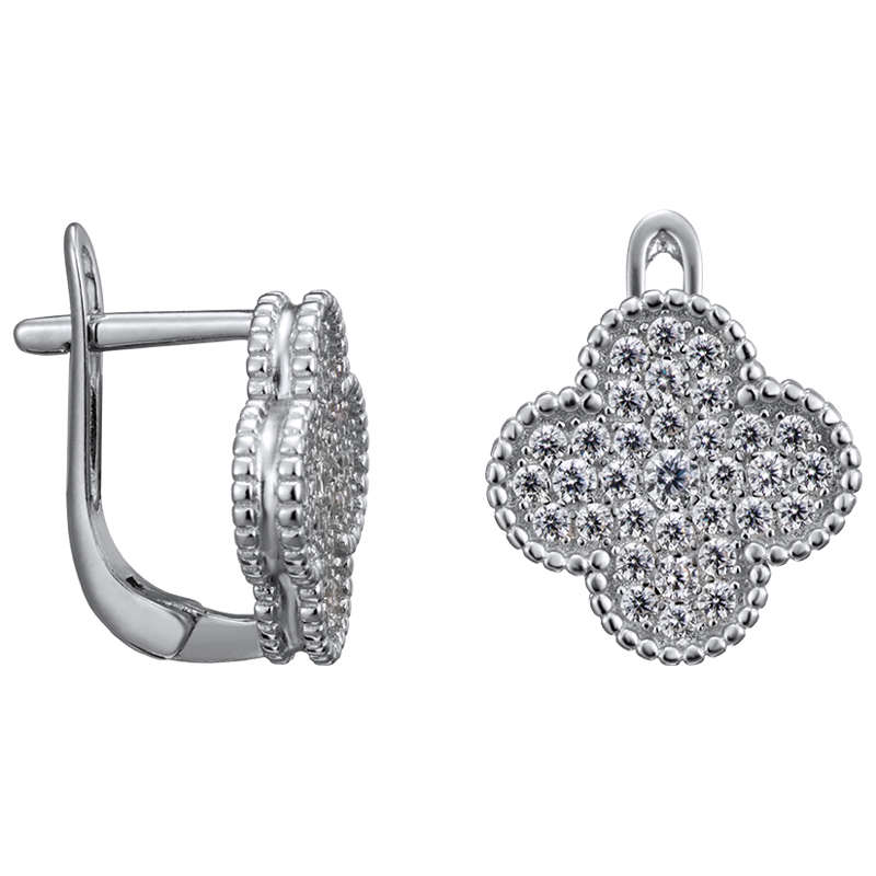 Серьги из&nbsp;серебра с&nbsp;цирконом