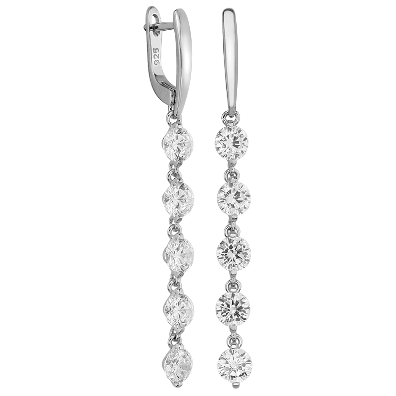 Серьги из&nbsp;серебра с&nbsp;цирконом