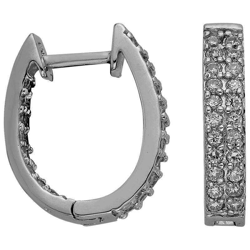 Серьги из&nbsp;серебра с&nbsp;фианитом