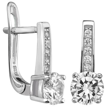 Серьги из&nbsp;серебра с&nbsp;фианитом