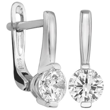 Серьги из&nbsp;серебра с&nbsp;фианитом