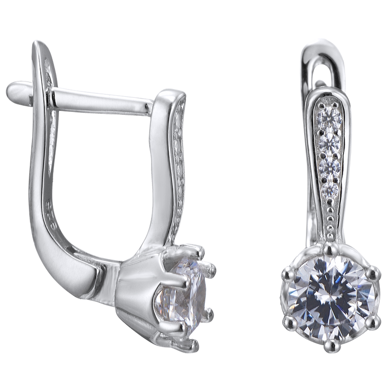 Серьги из&nbsp;серебра с&nbsp;цирконом