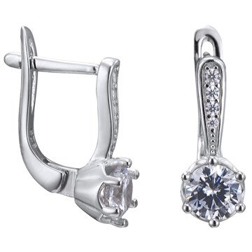 Серьги из&nbsp;серебра с&nbsp;цирконом