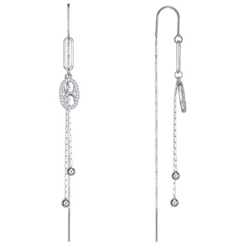 Серьги из&nbsp;серебра с&nbsp;фианитом