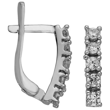 Серьги из&nbsp;серебра с&nbsp;цирконом