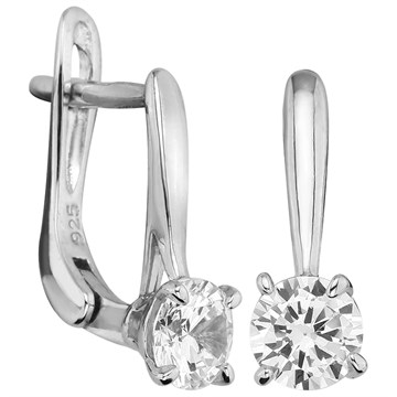 Серьги из&nbsp;серебра с&nbsp;фианитом