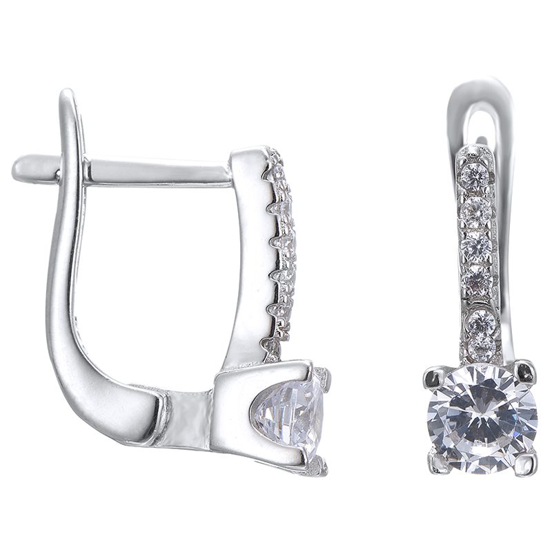 Серьги из&nbsp;серебра с&nbsp;цирконом