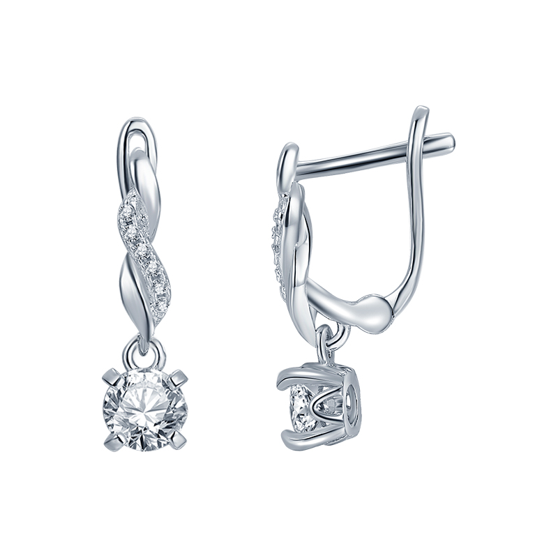 Серьги из&nbsp;серебра с&nbsp;цирконом