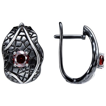 Серьги из&nbsp;серебра с&nbsp;фианитом