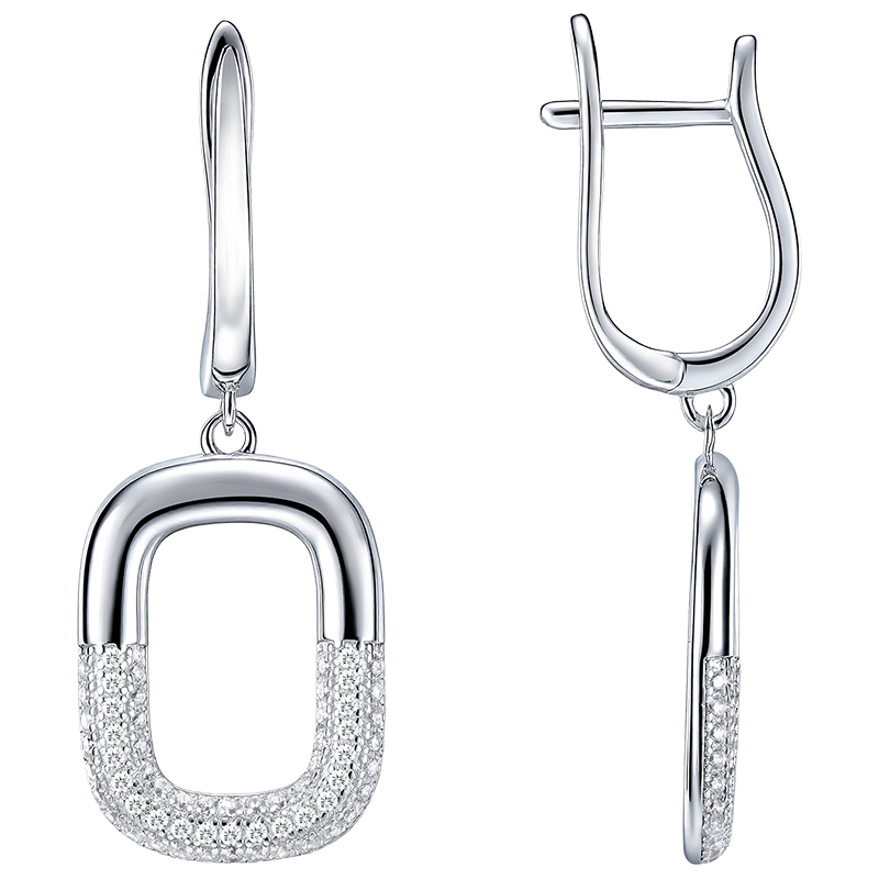 Серьги из&nbsp;серебра с&nbsp;фианитом