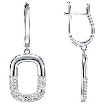 Серьги из&nbsp;серебра с&nbsp;фианитом