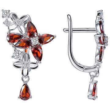 Серьги из&nbsp;серебра с&nbsp;фианитом