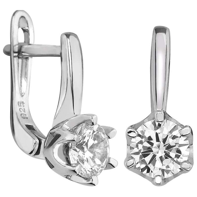 Серьги из&nbsp;серебра с&nbsp;цирконом