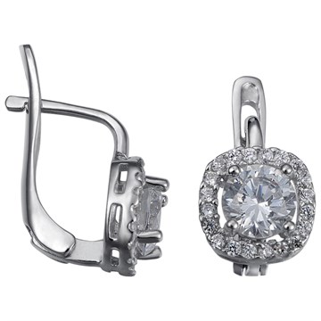 Серьги из&nbsp;серебра с&nbsp;цирконом