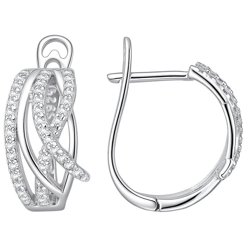 Серьги из&nbsp;серебра с&nbsp;фианитом