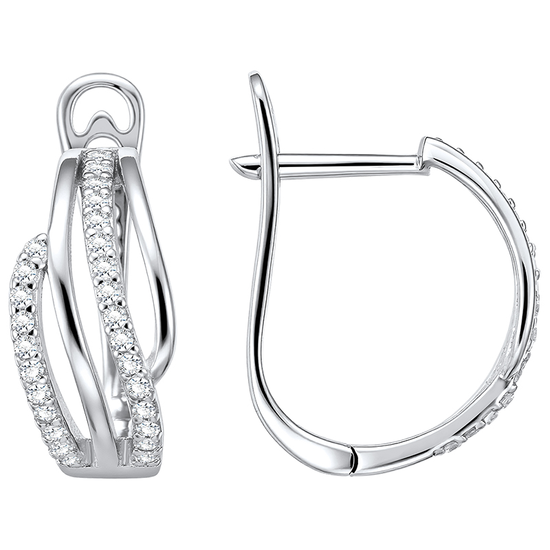 Серьги из&nbsp;серебра с&nbsp;фианитом