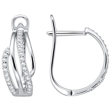 Серьги из&nbsp;серебра с&nbsp;фианитом