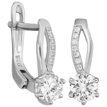 Серьги из&nbsp;серебра с&nbsp;цирконом
