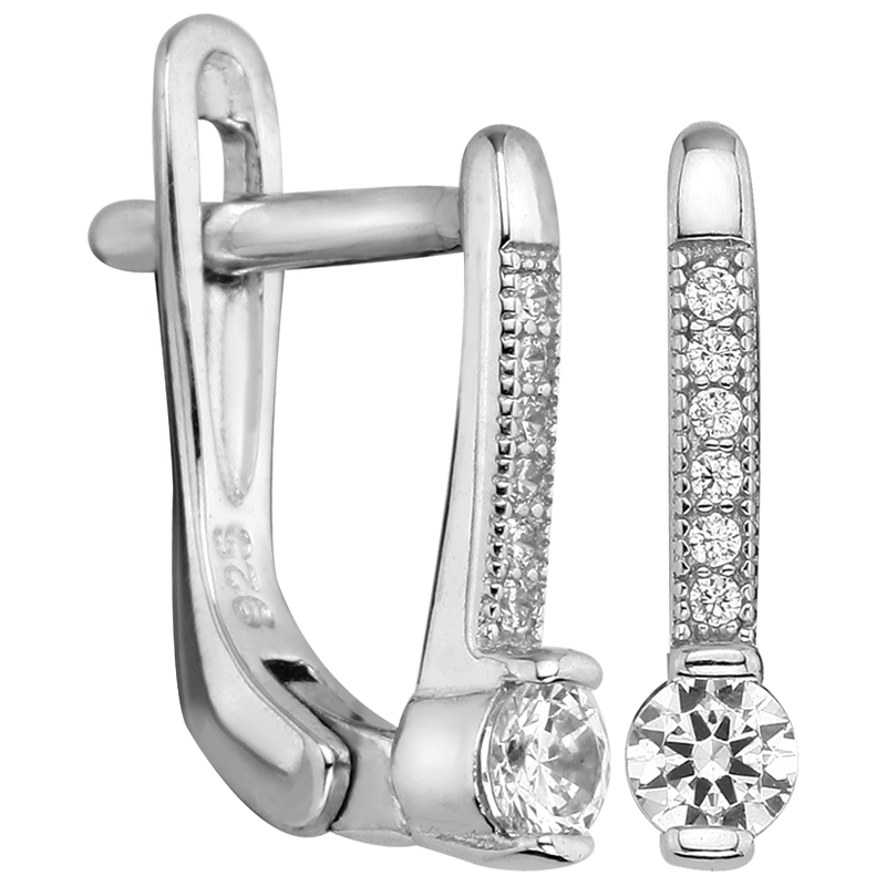 Серьги из&nbsp;серебра с&nbsp;цирконом