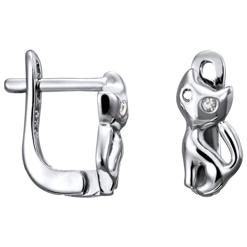 Серьги из&nbsp;серебра с&nbsp;цирконом