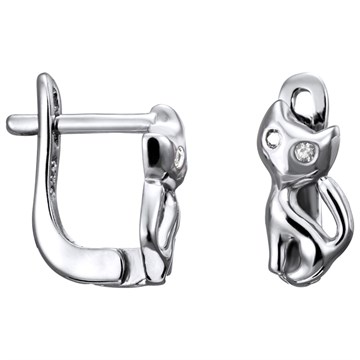 Серьги из&nbsp;серебра с&nbsp;цирконом