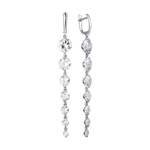 Серьги из&nbsp;серебра с&nbsp;фианитом