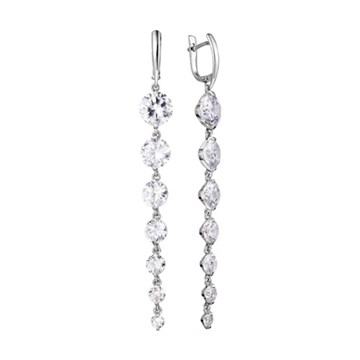Серьги из&nbsp;серебра с&nbsp;фианитом