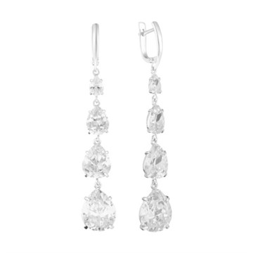 Серьги из&nbsp;серебра с&nbsp;фианитом