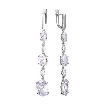 Серьги из&nbsp;серебра с&nbsp;фианитом