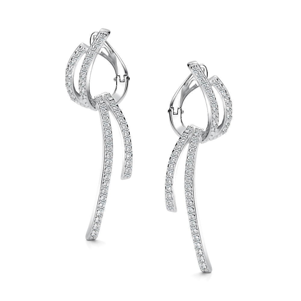 Серьги из&nbsp;серебра с&nbsp;фианитом
