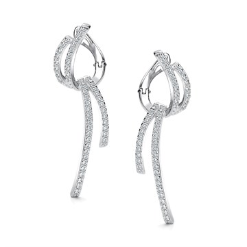 Серьги из&nbsp;серебра с&nbsp;фианитом
