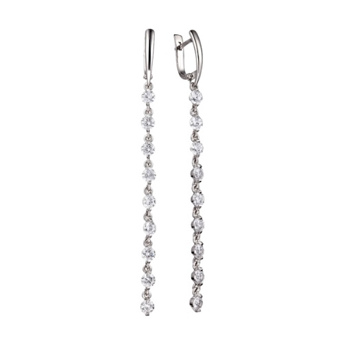 Серьги из&nbsp;серебра с&nbsp;фианитом