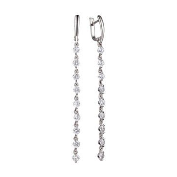 Серьги из&nbsp;серебра с&nbsp;фианитом
