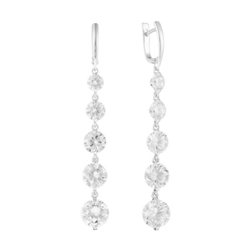 Серьги из&nbsp;серебра с&nbsp;фианитом