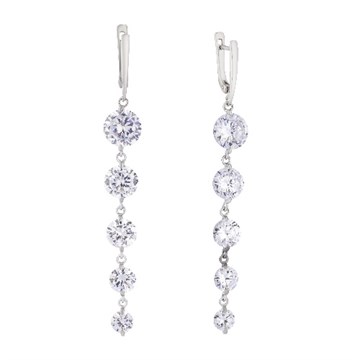 Серьги из&nbsp;серебра с&nbsp;фианитом