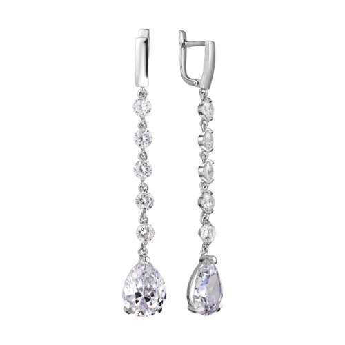 Серьги из&nbsp;серебра с&nbsp;фианитом