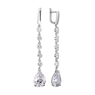Серьги из&nbsp;серебра с&nbsp;фианитом