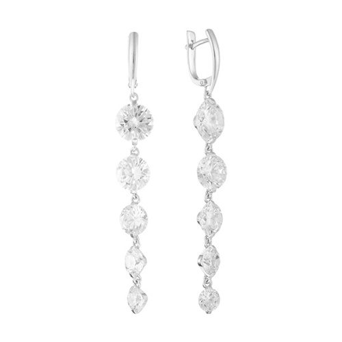 Серьги из&nbsp;серебра с&nbsp;фианитом