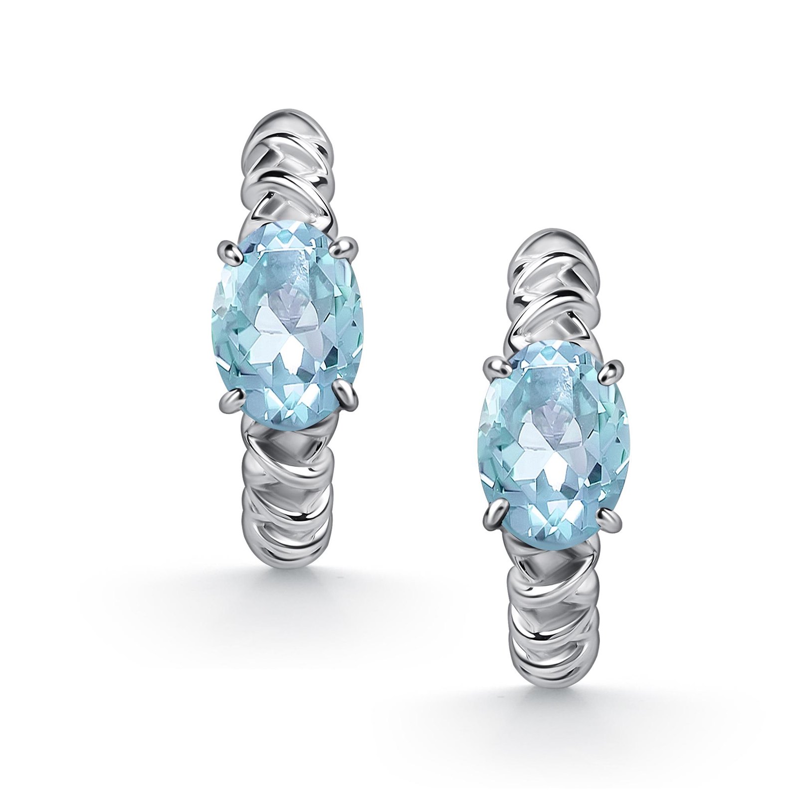 Серьги из&nbsp;серебра с&nbsp;топазом