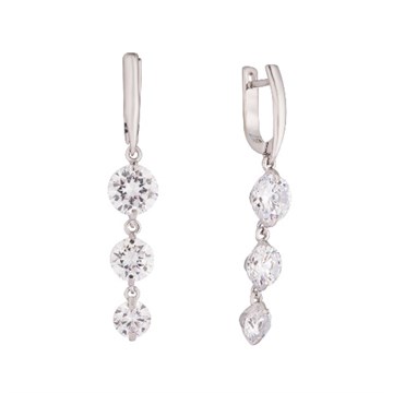 Серьги из&nbsp;серебра с&nbsp;фианитом