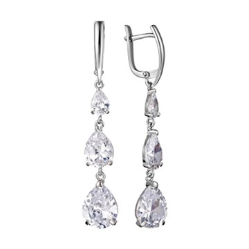 Серьги из&nbsp;серебра с&nbsp;фианитом