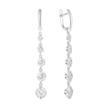 Серьги из&nbsp;серебра с&nbsp;фианитом