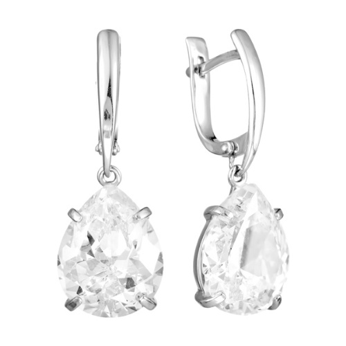 Серьги из&nbsp;серебра с&nbsp;фианитом