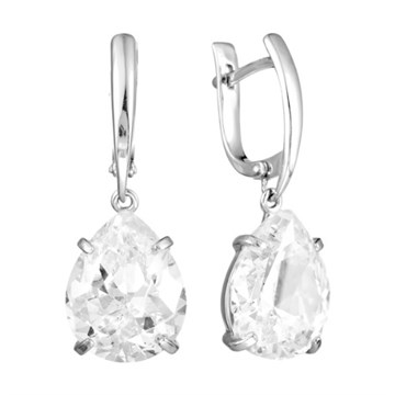 Серьги из&nbsp;серебра с&nbsp;фианитом