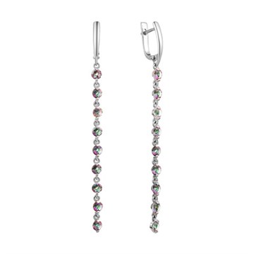 Серьги из&nbsp;серебра с&nbsp;фианитом