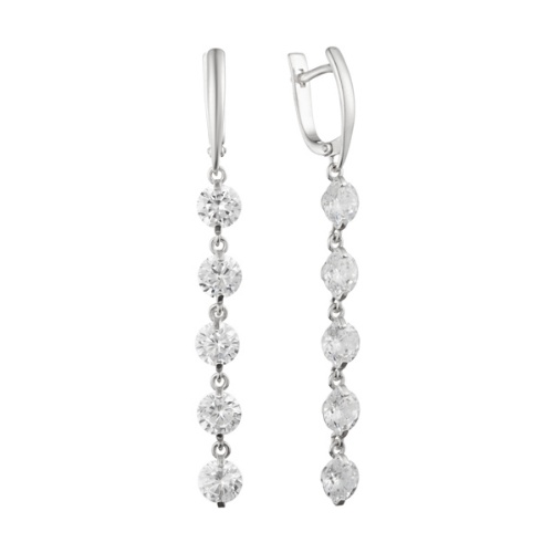 Серьги из&nbsp;серебра с&nbsp;фианитом