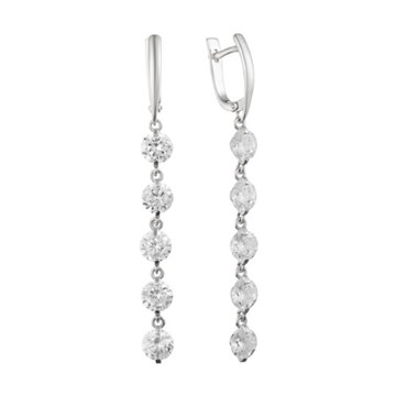 Серьги из&nbsp;серебра с&nbsp;фианитом